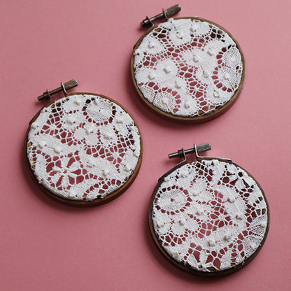 Nottingham Lace Embroidery Craft Kit: 3 Hoops