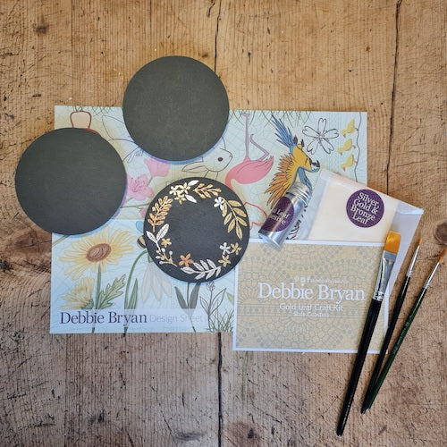 Gold Leaf Craft Kit: Slate Coaster