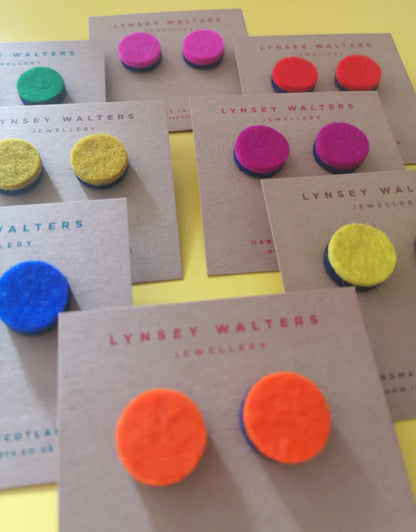 Lynsey Walters|Colourful Studs to Match - Red