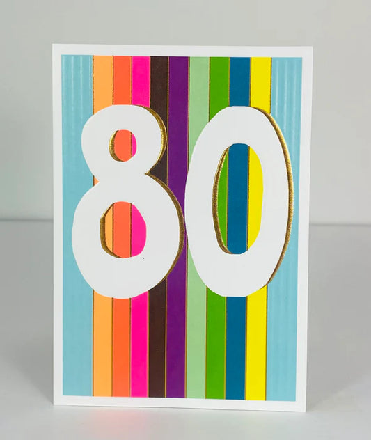 Paper Salad 80th Birthday Card