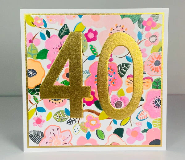 Paper Salad 40Th Birthday Card