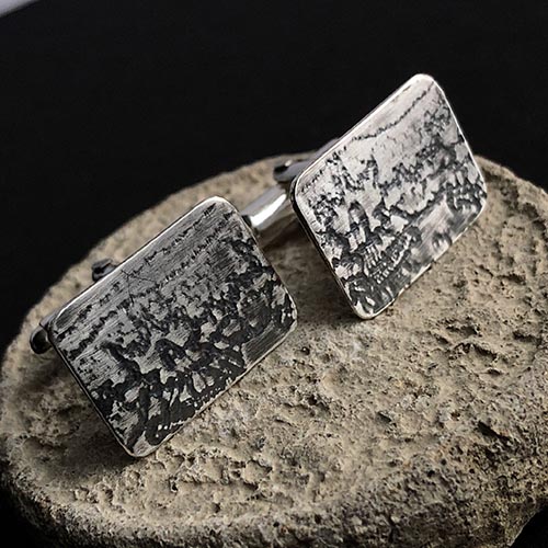 Nottingham Lace Rectangle Cufflinks