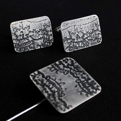 Nottingham Lace Rectangle Cufflinks