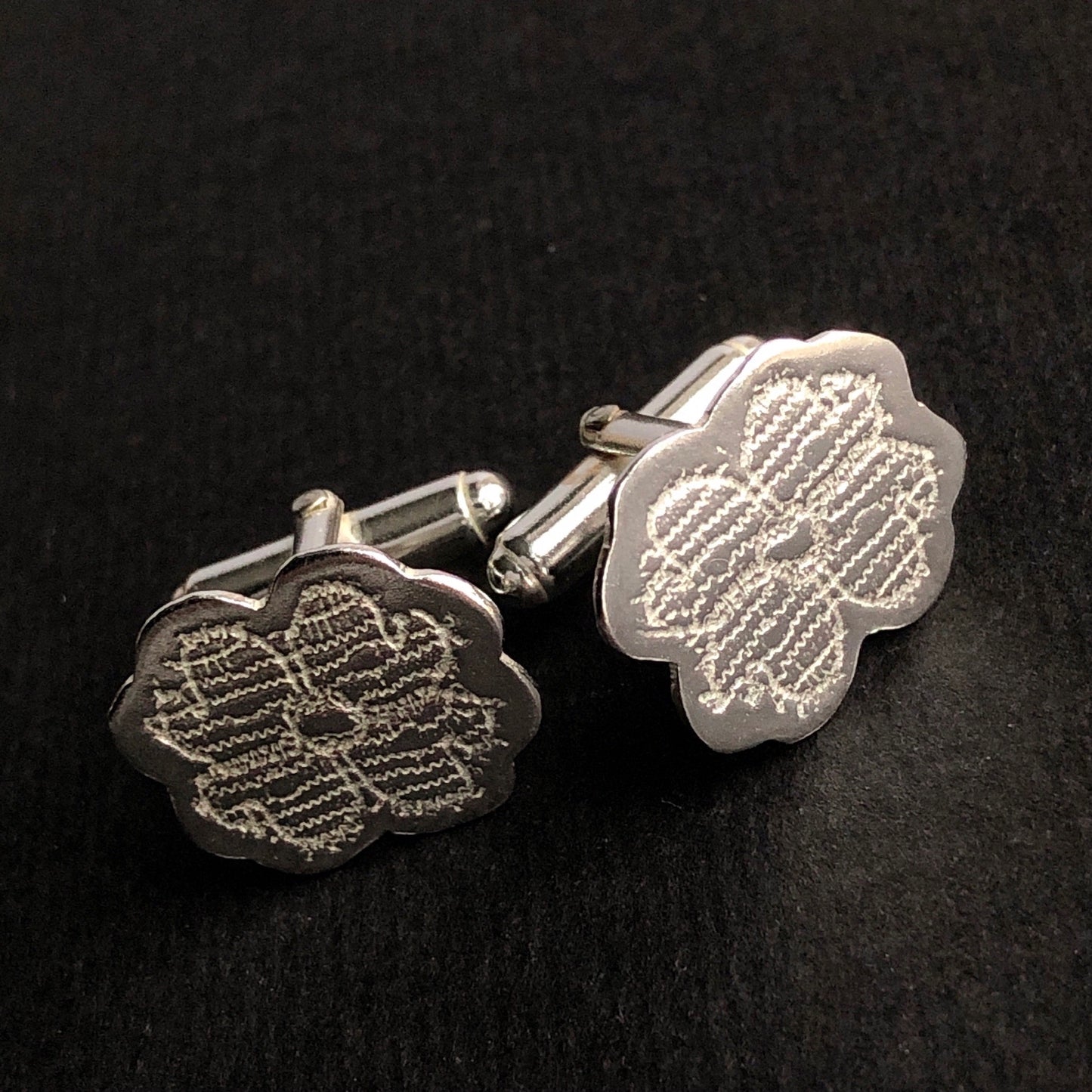 Nottingham Lace Floral Cufflinks