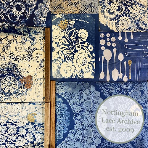 Cyanotype | Nottingham Heritage Embroidery Craft Kit: 3 Hoops