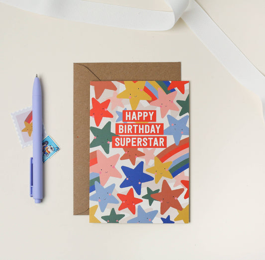 Mifkins Superstar Birthday Card