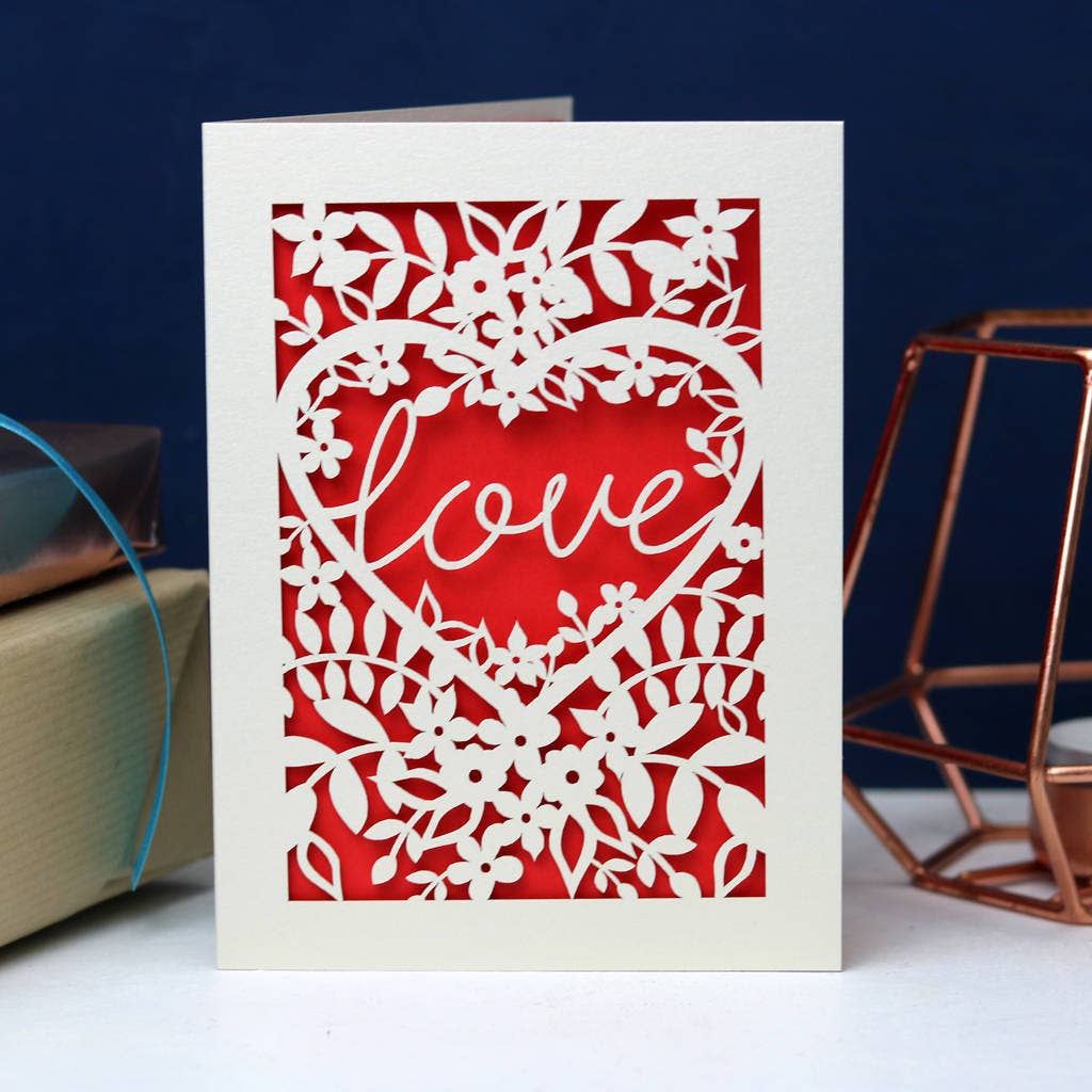 Love A6 Laser Cut Card