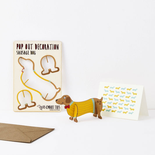 The Pop-out Card Company - Sausage Dog Greeting Card