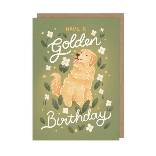 Golden Retriever Dog Birthday Card