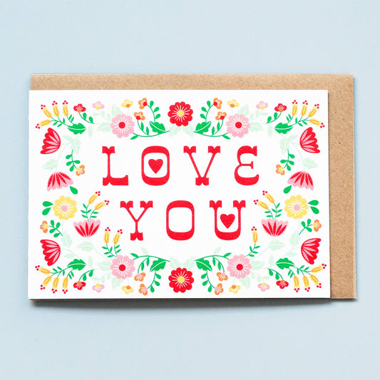 Maggiemagoo Designs Love You Valentine's Day greeting card