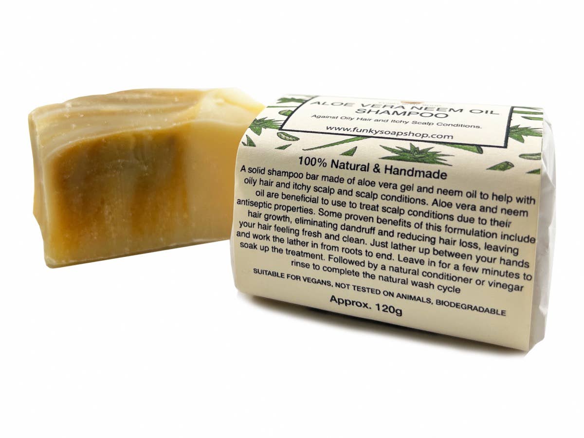 Funky Soap Shop Aloe Vera & Neem Oil Shampoo Bar