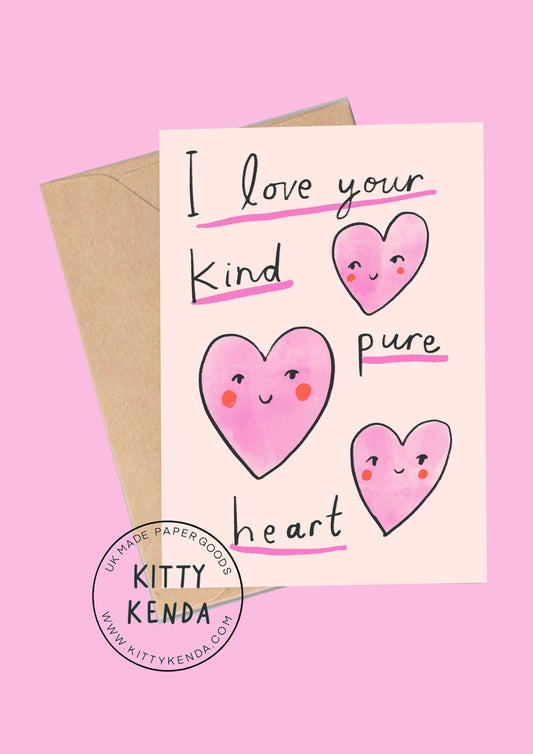 Kitty Kenda Kind Pure Heart Eco Greeting Card