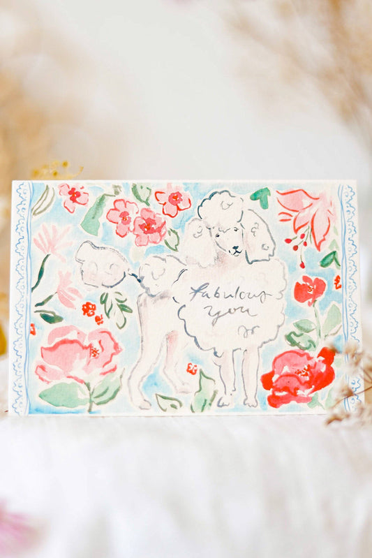 Fabulous you - uplifting poodle card