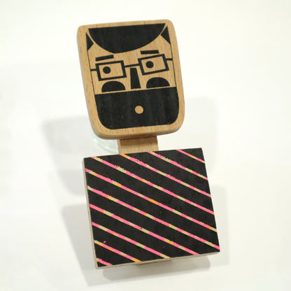 Beardy Mister Mini Wall Plaque by Fiona Wilson