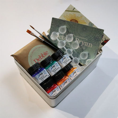 Glass Painting Craft Kit: Coasters - Clear Paints