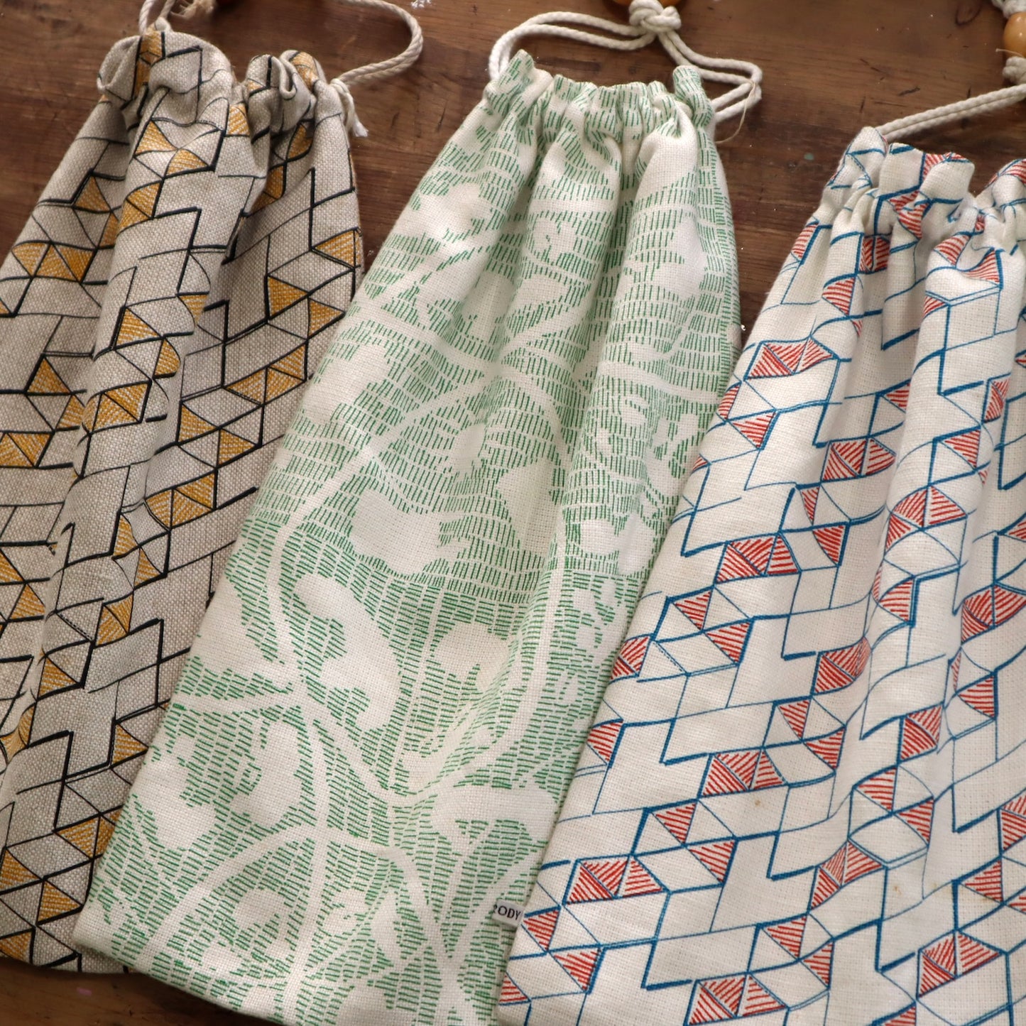 Natural Linen Drawstring Bag by Thorody
