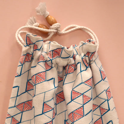 Natural Linen Drawstring Bag by Thorody