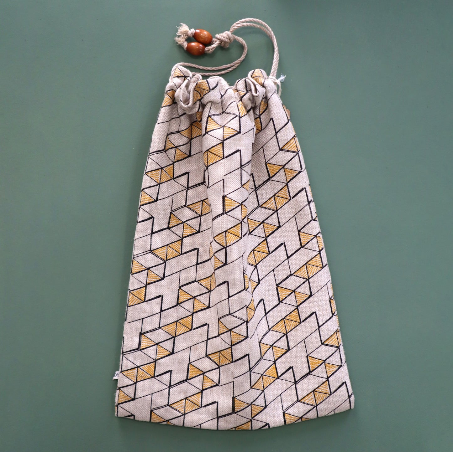 Natural Linen Drawstring Bag by Thorody