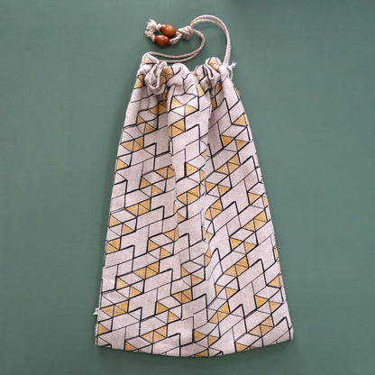 Natural Linen Drawstring Bag by Thorody