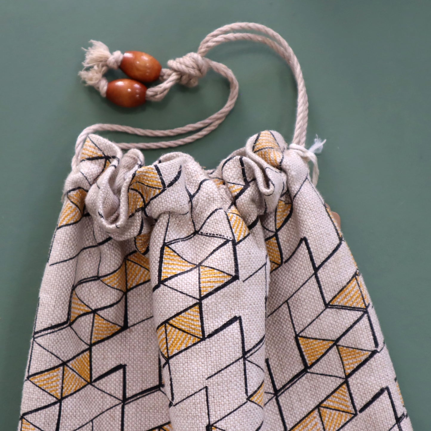 Natural Linen Drawstring Bag by Thorody
