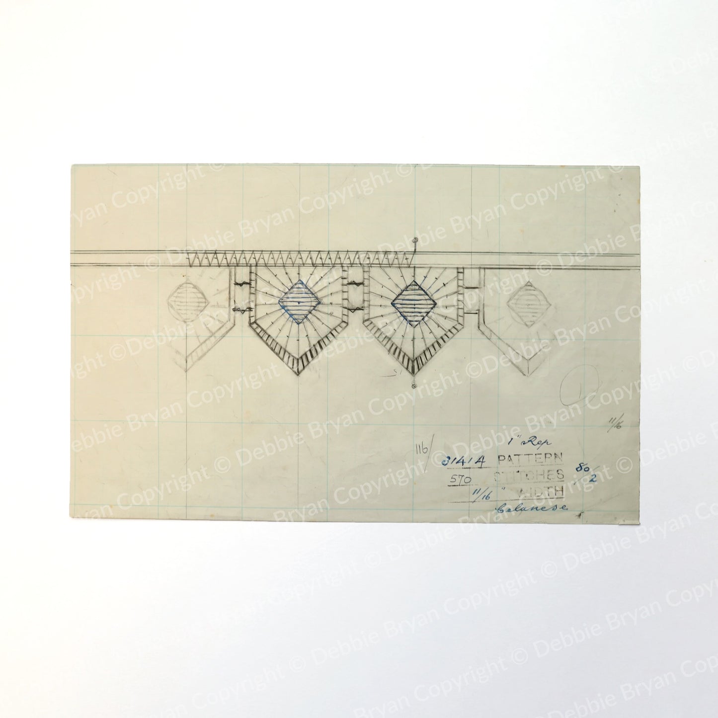 Nottingham Lace Draughtsman Drawing 116/31414