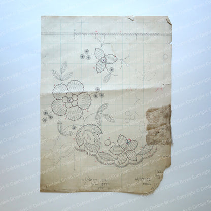 Nottingham Lace Draughtsman Drawing 46/25172 on a white background
