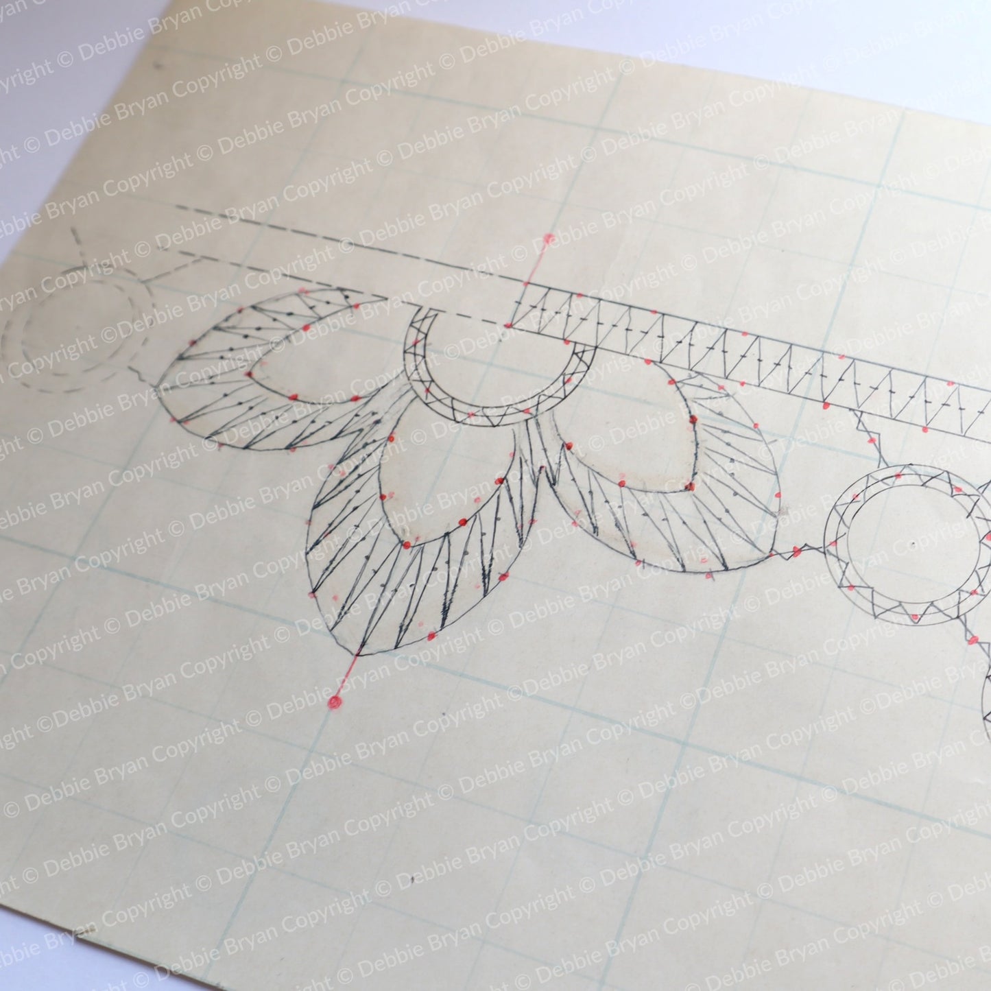 Nottingham Lace Draughtsman Drawing 46/28003