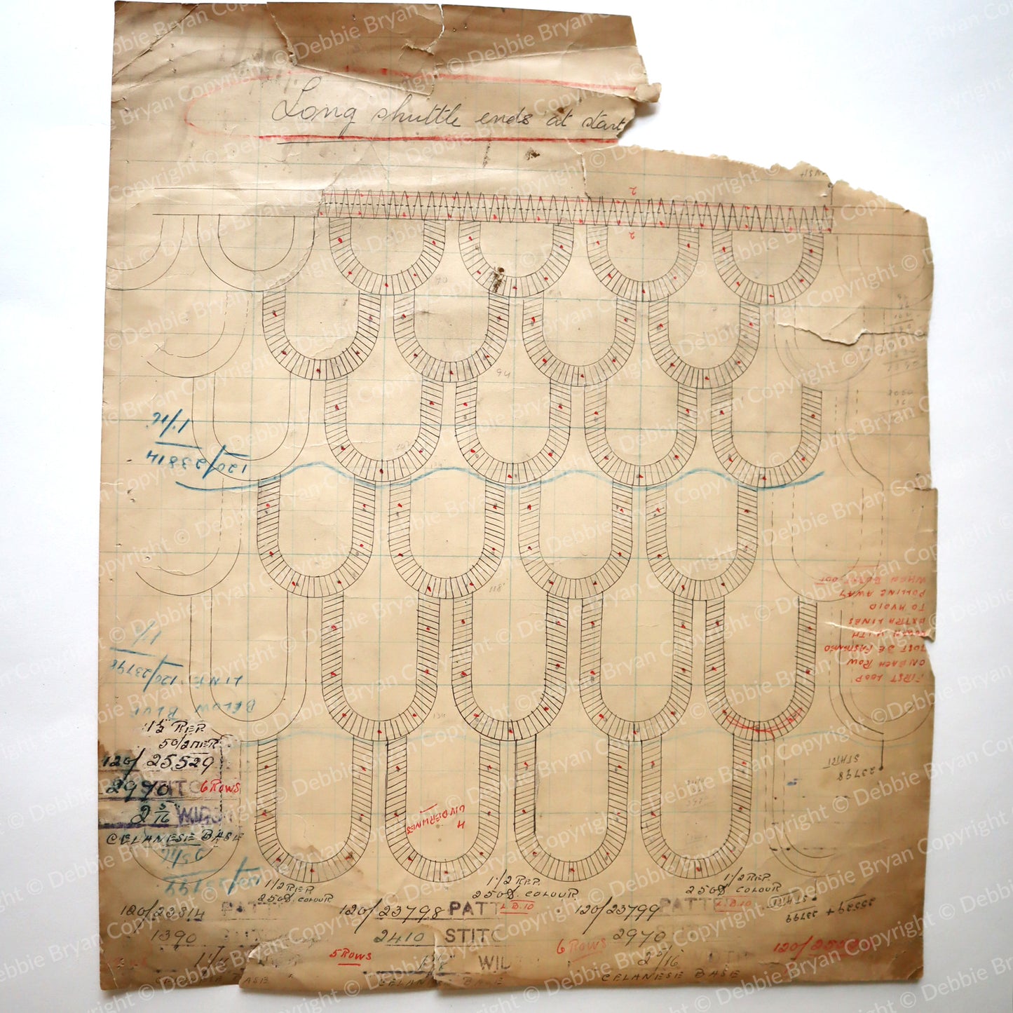 Vintage document with intricate line drawings and text on a white background
