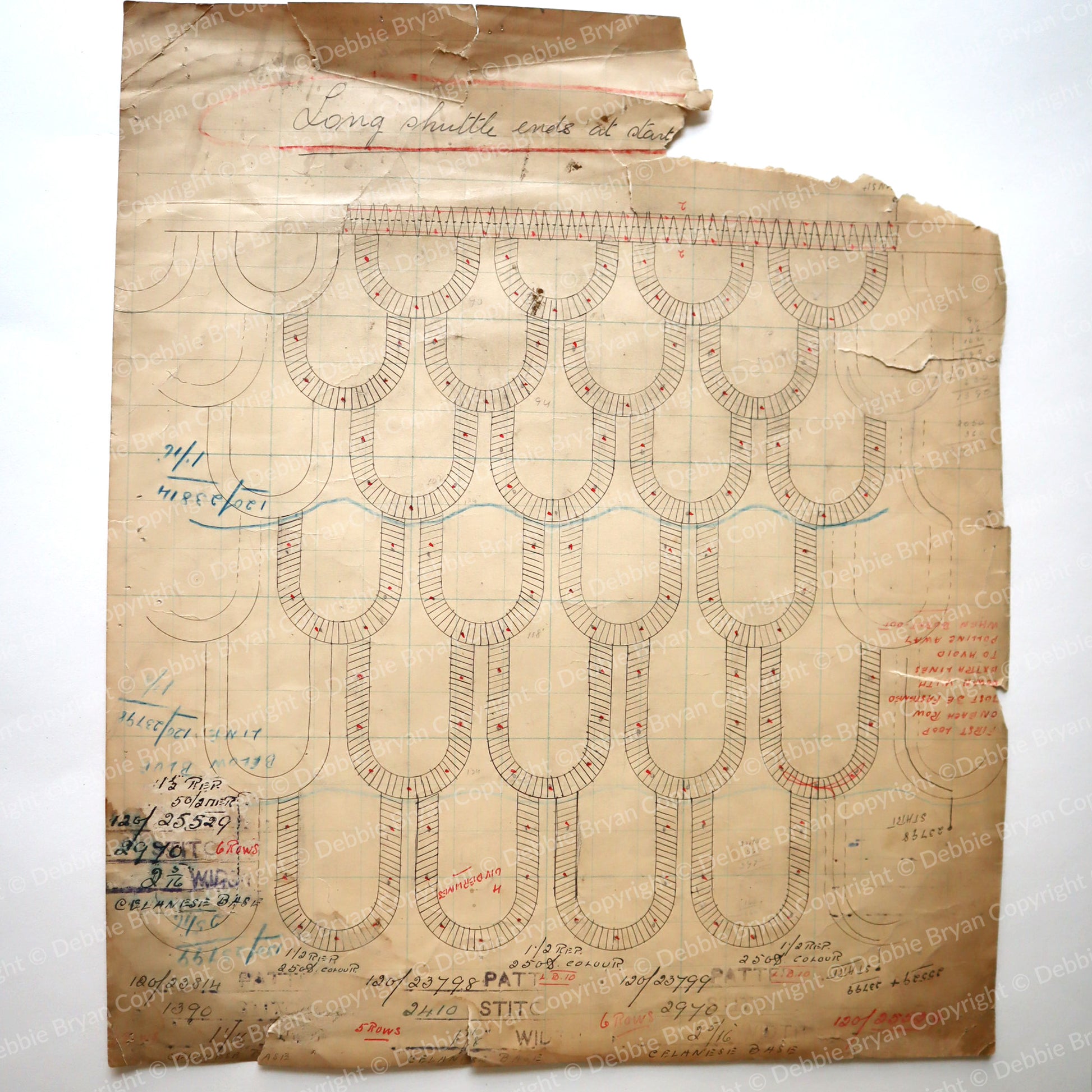 Vintage document with intricate line drawings and text on a white background