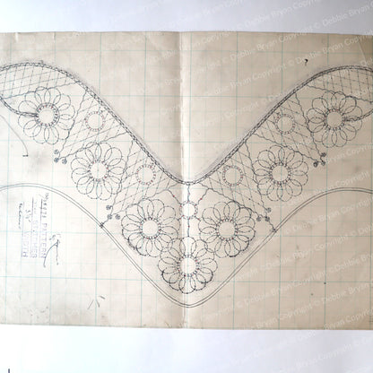 Vintage lace pattern on paper