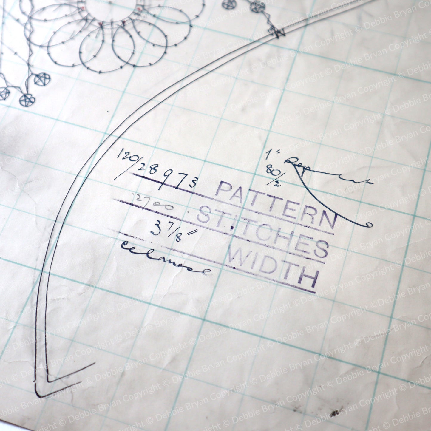 Vintage lace pattern on paper