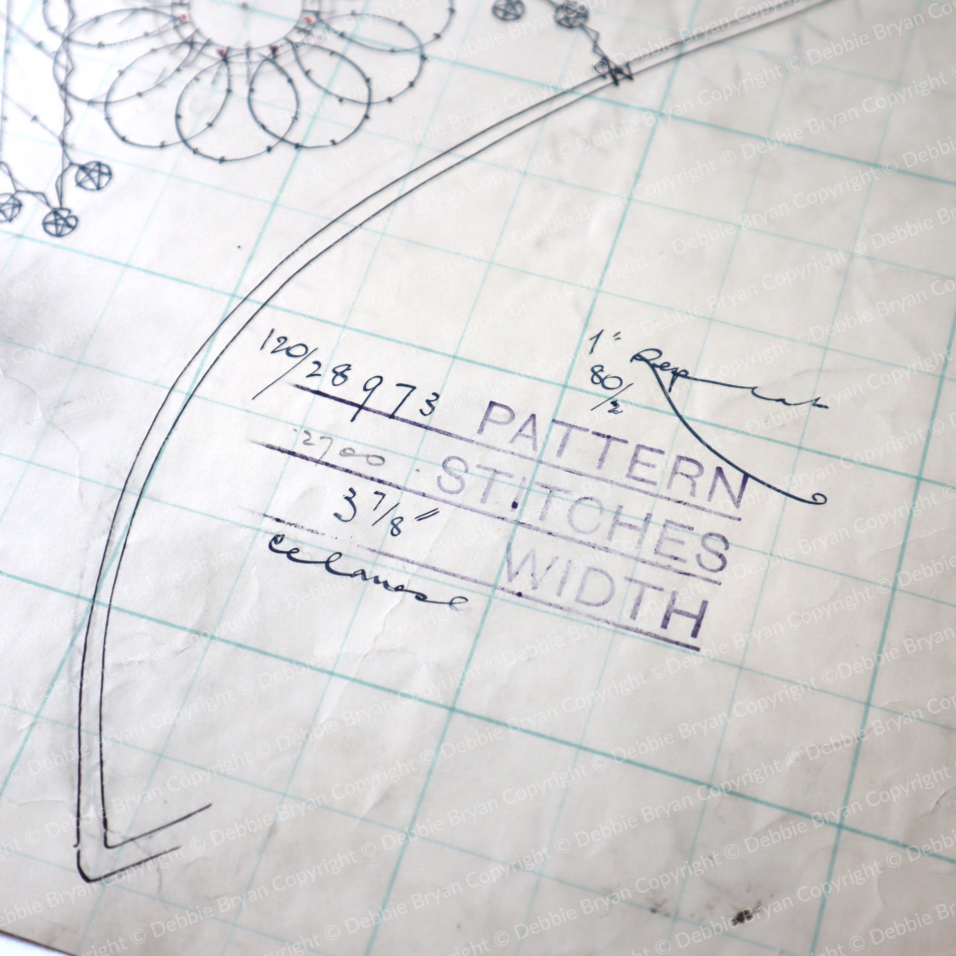 Vintage lace pattern on paper