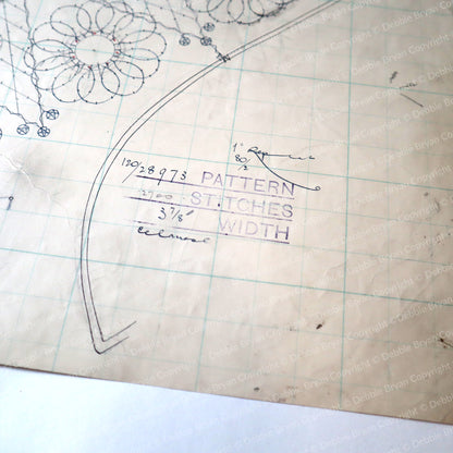 Vintage lace pattern on paper