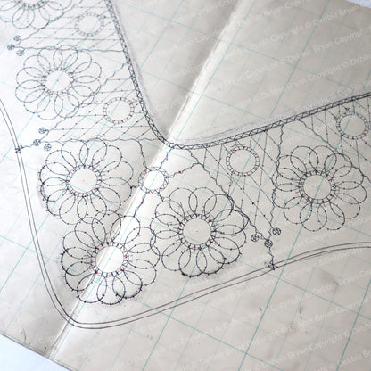 Vintage lace pattern on paper