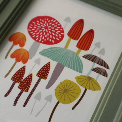 Toadstools & Mushrooms Framed Print by C. Fenwick