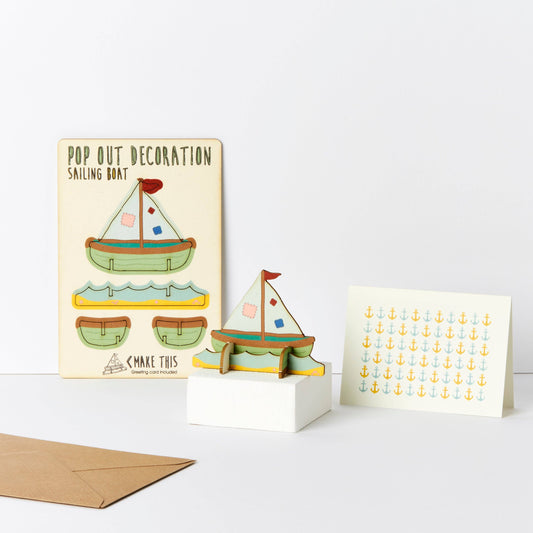The Pop-out Card Company - Sailing Boat Greeting Card