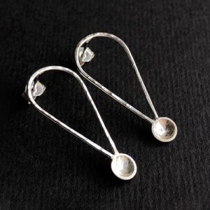 Melissa Montague Hammered Silver Spoon Earrings