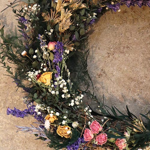 Wreath Making Dried Flowers
