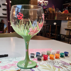 Cocktail Crafternoon Gin Glass Painting